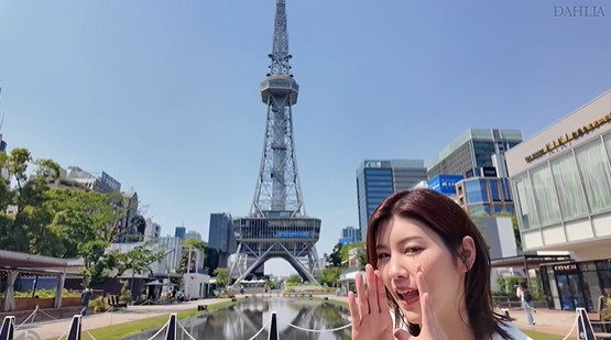 A Japanese woman introducing adult entertainment options in Osaka...